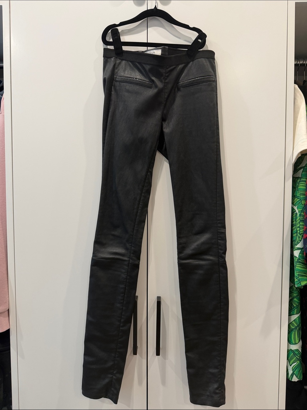 Milly Leather Skinny Pants